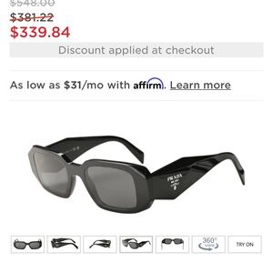 Prada Black Sunglasses Set